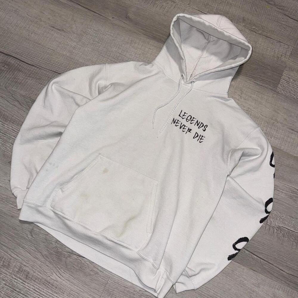 Juice wrld 2020 faded legends never die moonlight white 999 hoodie size Medium